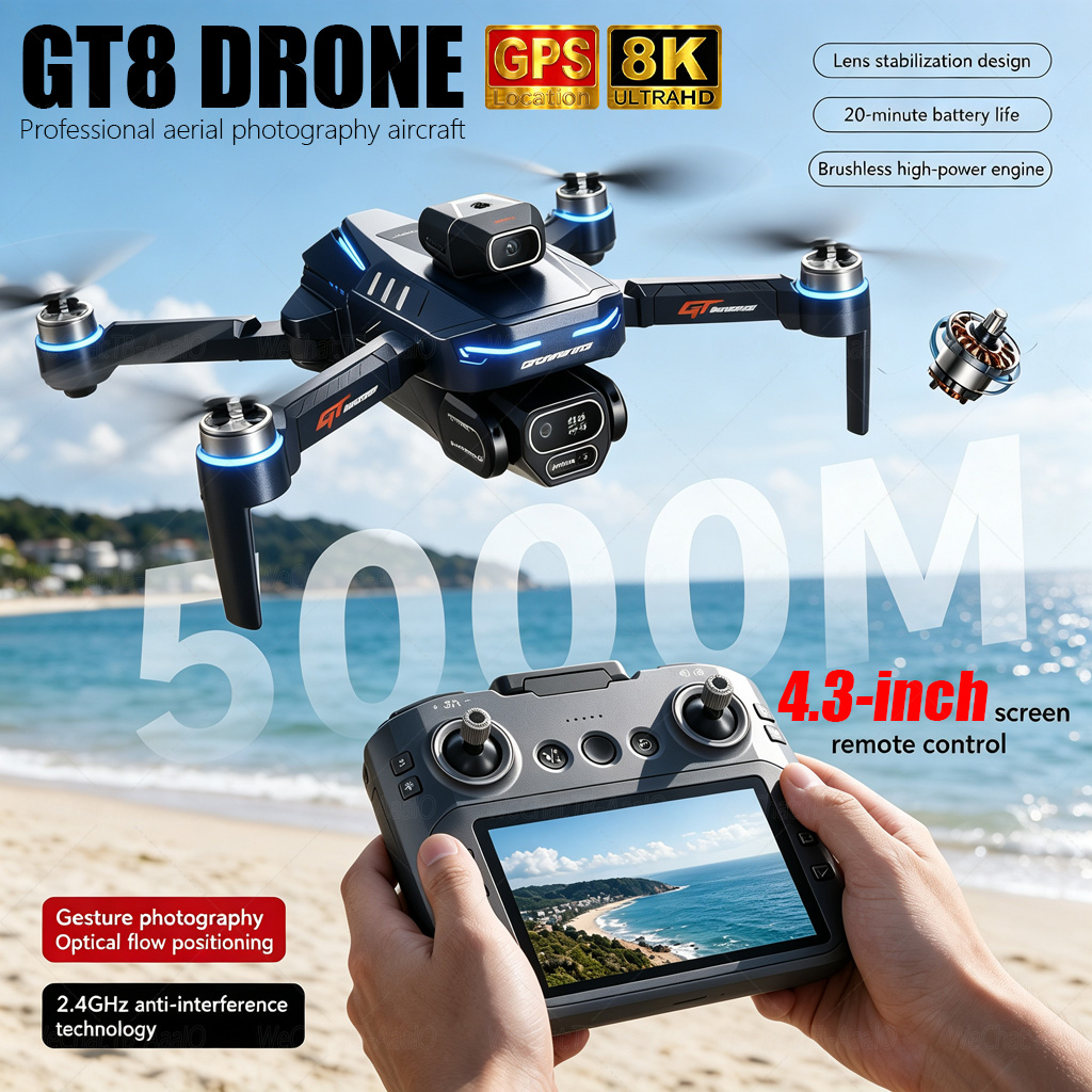 Smart Home Camera - NOUVEAU Drone RC GT8 HD 4K