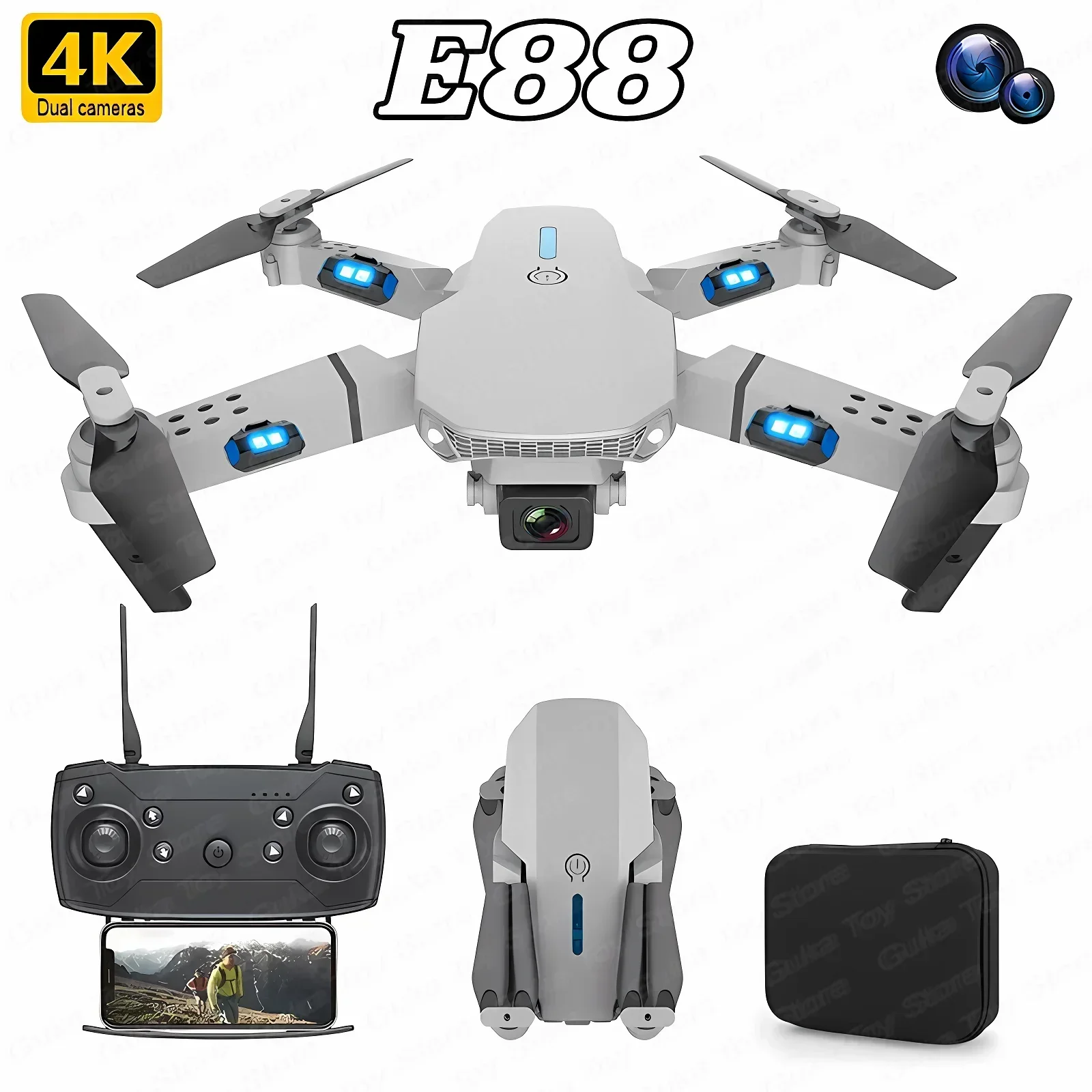 Smart Home Camera - Drone E88 Pro WIFI FPV Grand