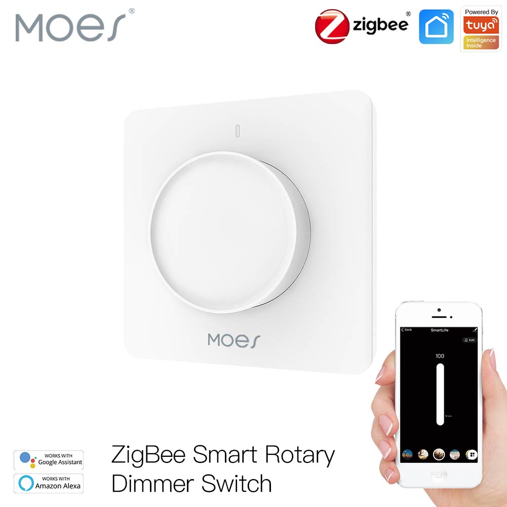 Smart Home Moes - Interrupteur rotatif intelligent MOES Tuya Zigbee,