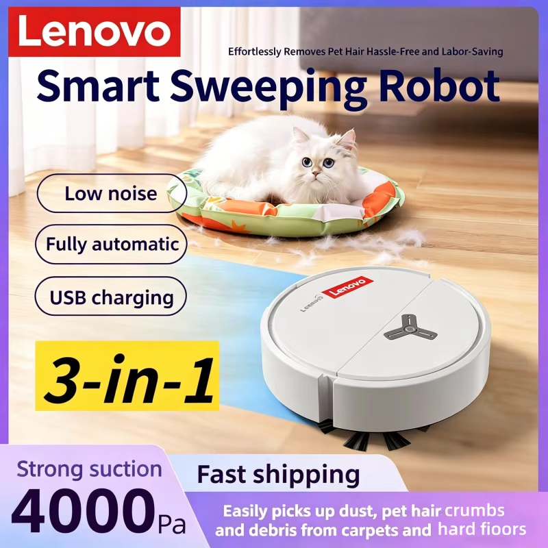 Smart Home Hvac - Robot aspirateur intelligent 3-en-1 Lenovo 4000Pa