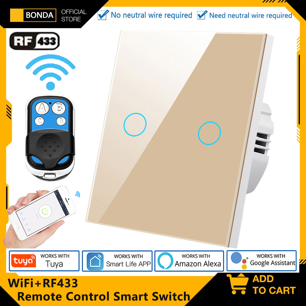 Smart Home Certification - Tuya EU WiFi + RF433 commutateur