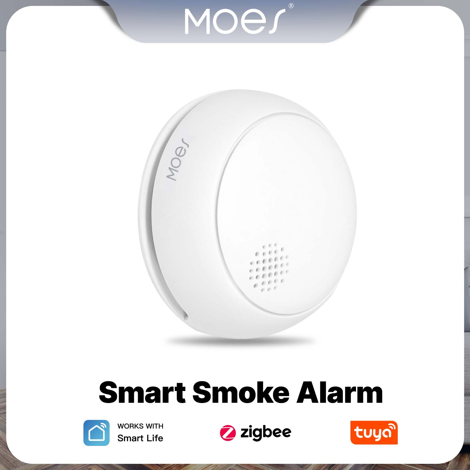 Smart Home Moes - MOES ZigBee détecteur de fumée intelligent
