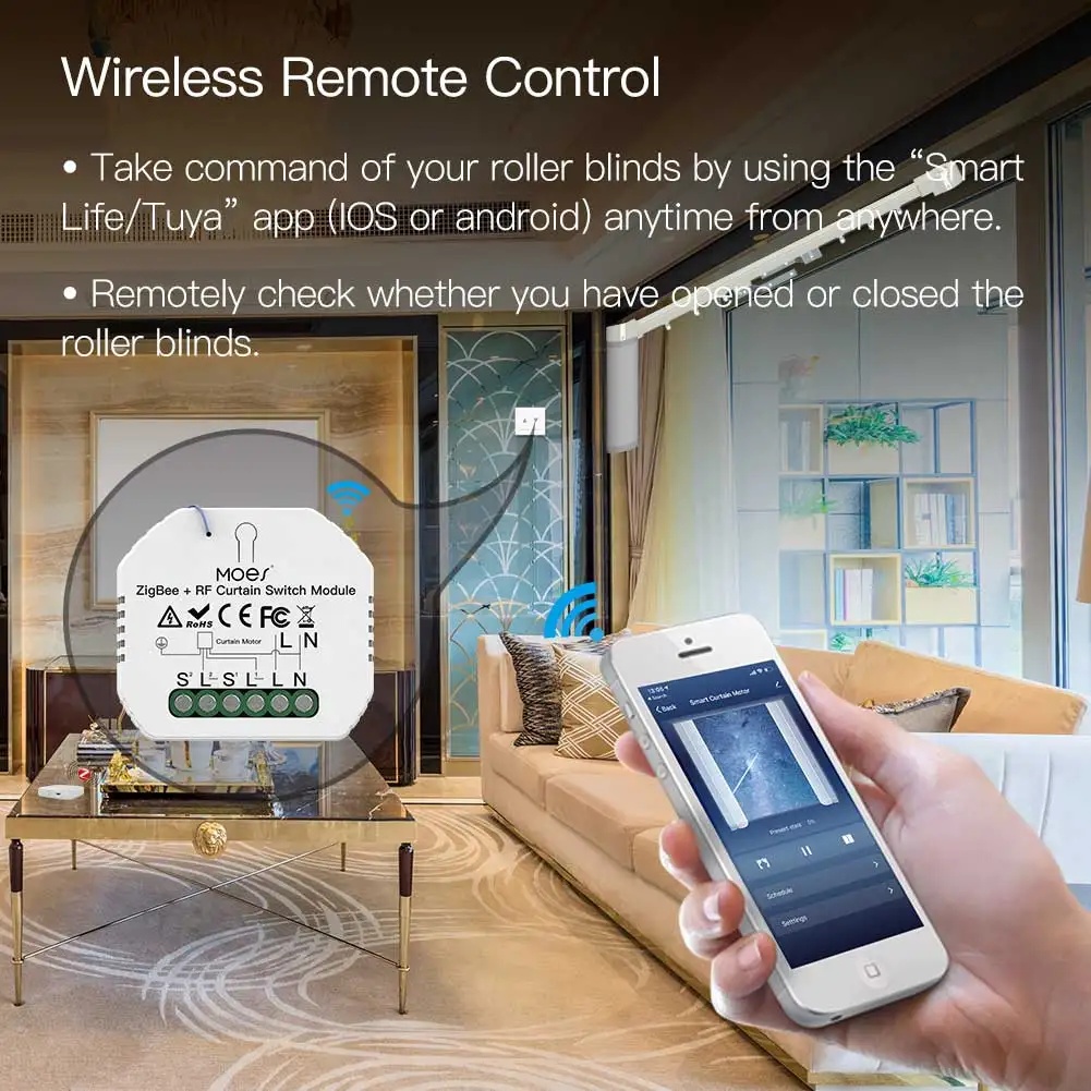 Module d'interrupteur de ridea - Smart Home Moes avis et prix