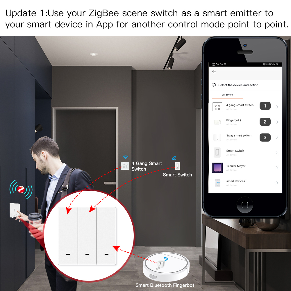 MOES Tuya ZigBee scène commuta - Smart Home Moes avis et prix