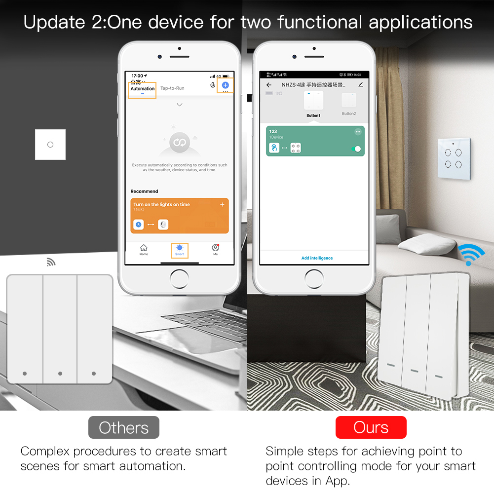 MOES Tuya ZigBee scène commuta - Smart Home Moes avis et prix