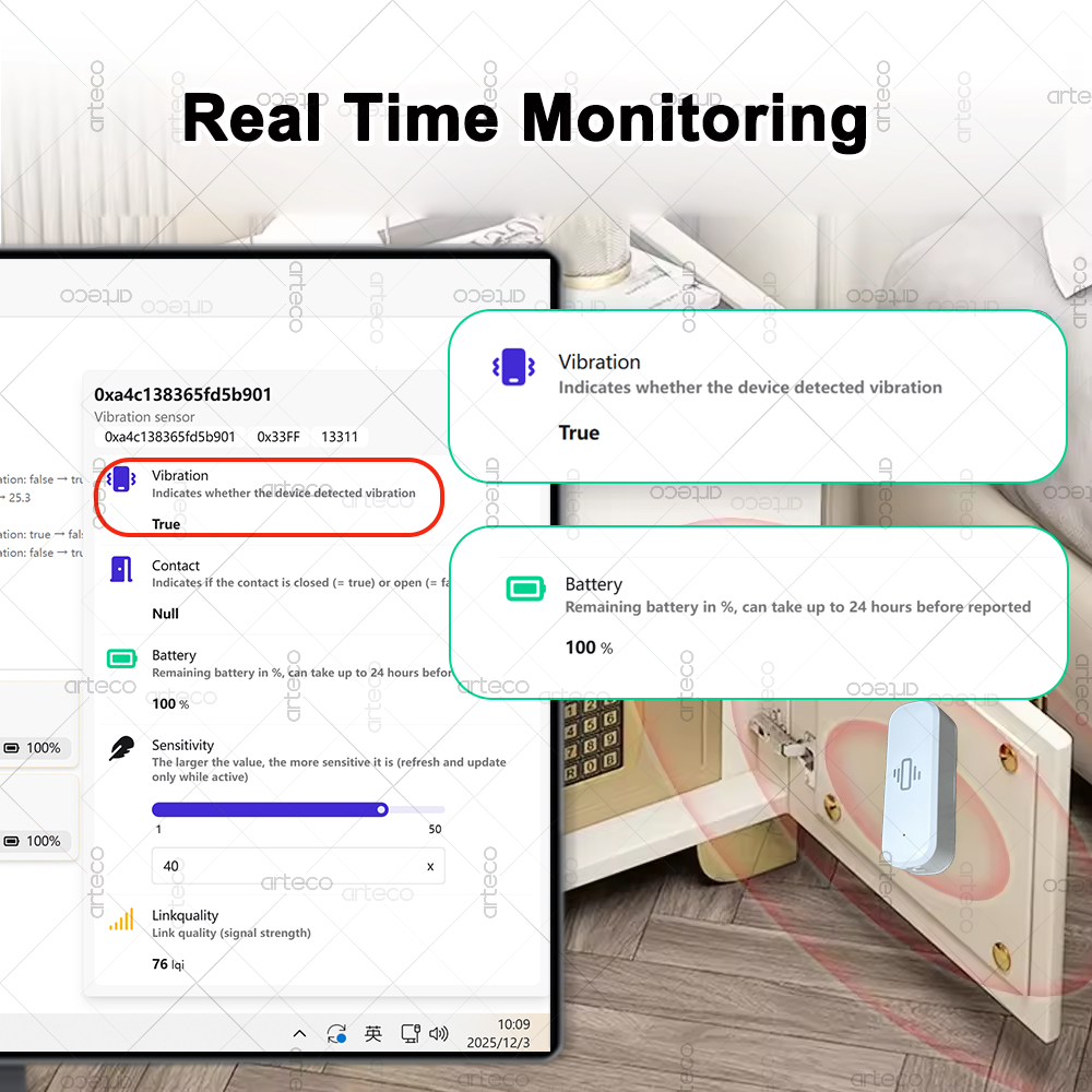 Capteur de vibrations intellig - Smart Home Certification avis et prix