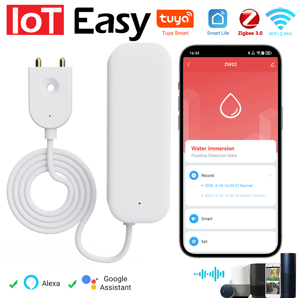 Tuya WiFi ZigBee capteur d'eau - Smart Home Network avis et prix