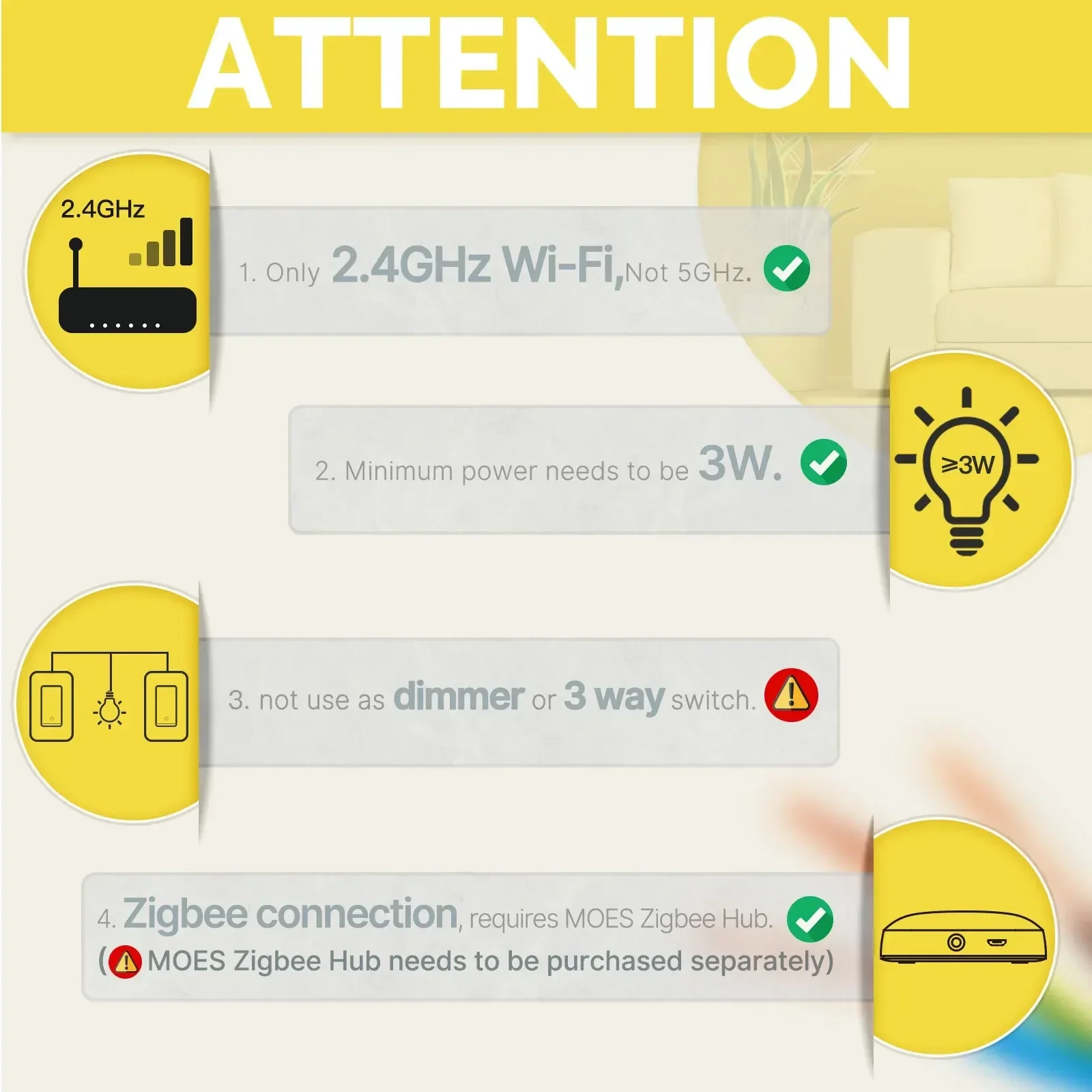 MOES Tuya ZigBee US interrupte - Smart Home Moes avis et prix