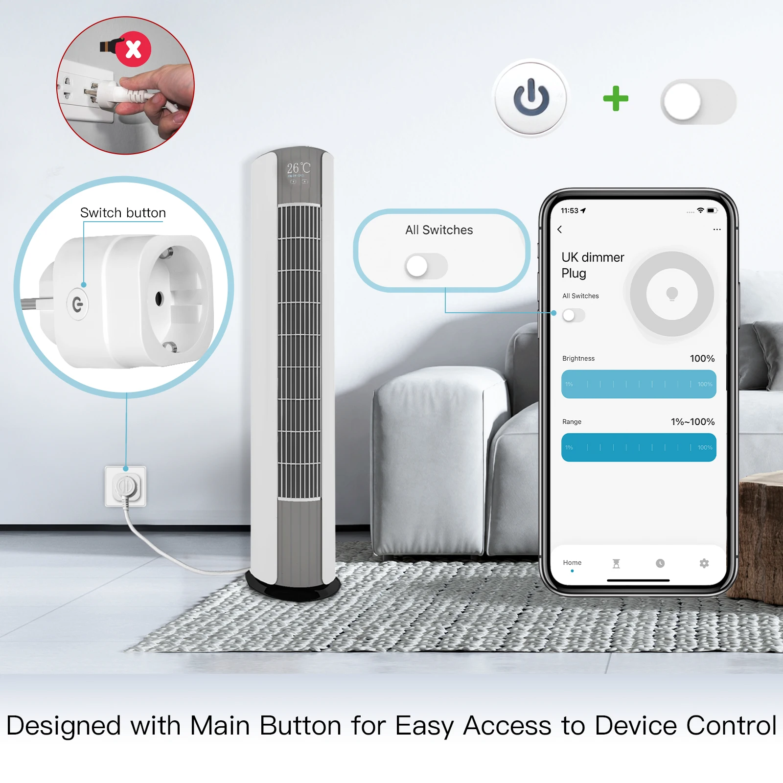 Prise intelligente WiFi MOES T - Smart Home Moes avis et prix